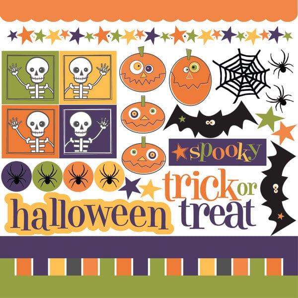 Halloween Trick or Treat Collection 12 x 12 Scrapbook Sticker Sheet by Scrapbook Customs - Scrapbook Supply Companies