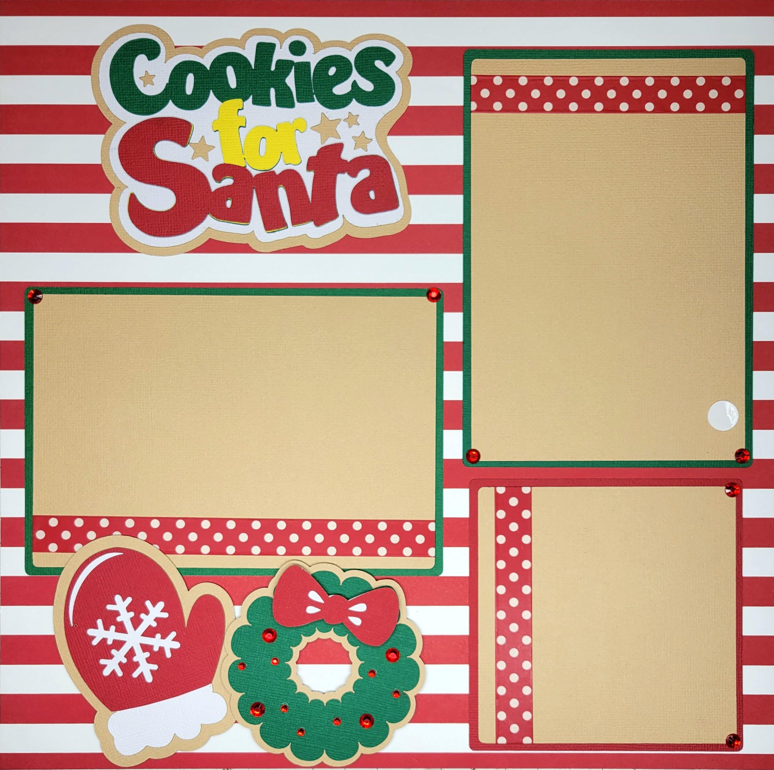 Cookies for Santa Pre-Made Embellished Two-Page 12 x 12 Scrapbook Premade by SSC Designs - Scrapbook Supply Companies