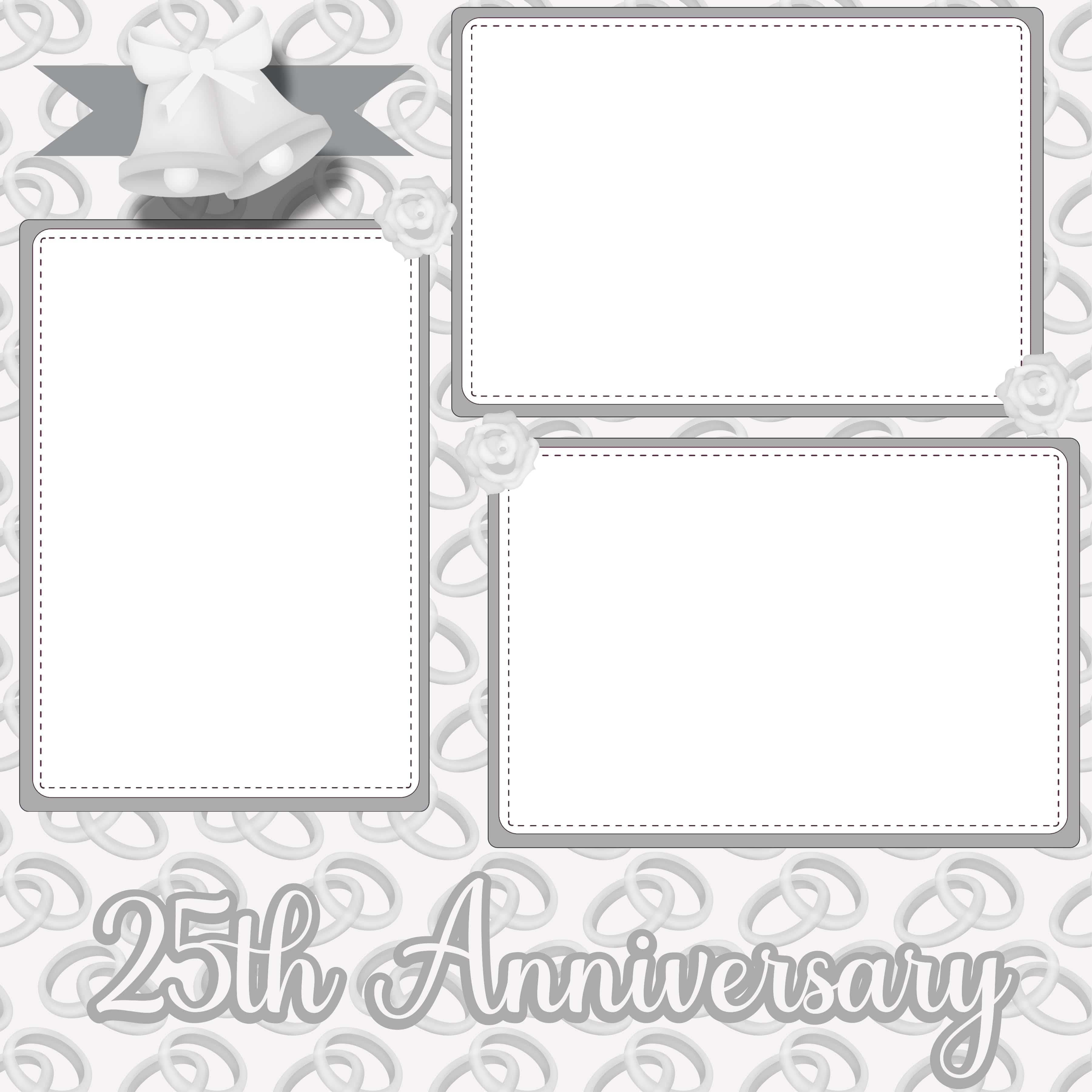 Lasting Love Collection 25th Anniversary (2) - 12 x 12 Premade, Printed Scrapbook Pages by SSC Designs - Scrapbook Supply Companies
