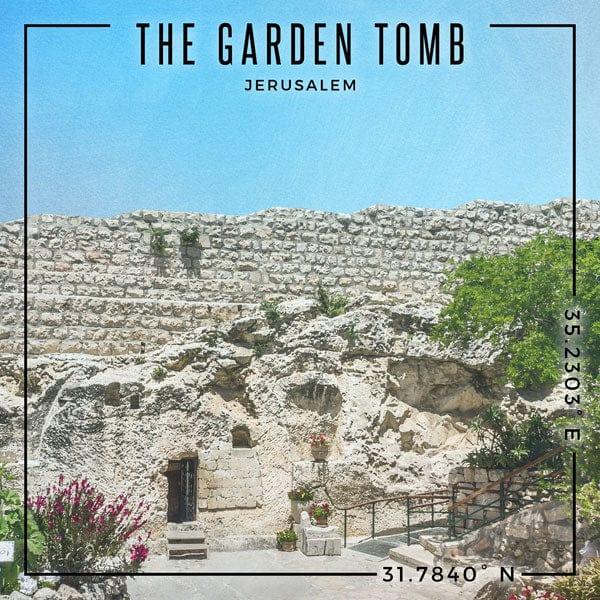 Travel Coordinates Collection The Garden Tomb, Jerusalem, Israel 12 x 12 Double-Sided Scrapbook Paper by Scrapbook Customs - Scrapbook Supply Companies