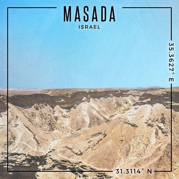 Travel Coordinates Collection Masada, Israel 12 x 12 Double-Sided Scrapbook Paper by Scrapbook Customs - Scrapbook Supply Companies