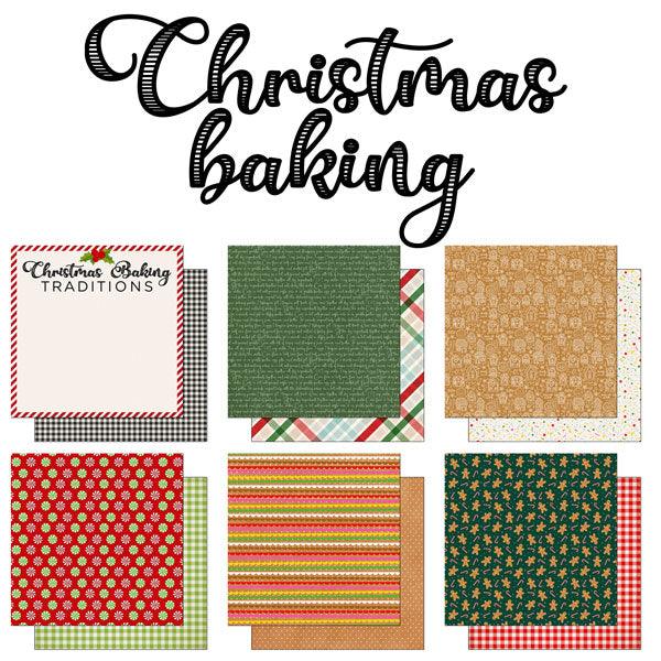 Christmas Collection Christmas Baking 12 x 12 Double-Sided Paper Pack by Scrapbook Customs - 12 Papers - Scrapbook Supply Companies
