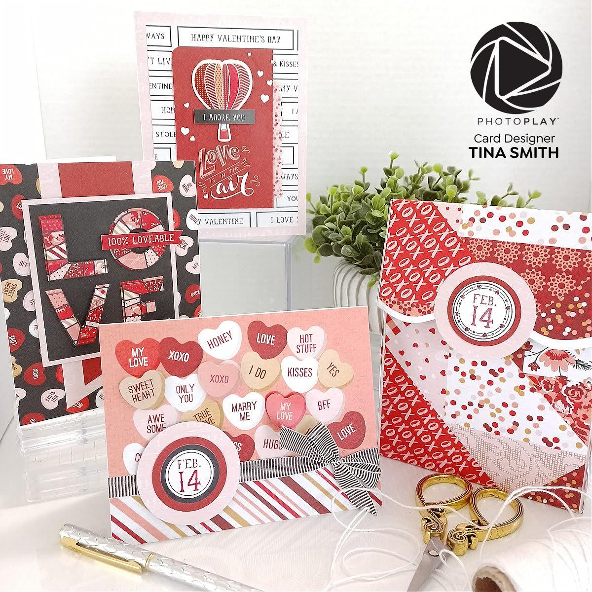 Cupid's Sweetheart Cafe Collection Sweet Sentiments 12 x 12 Double-Sided Scrapbook Paper by Photo Play Paper - Scrapbook Supply Companies