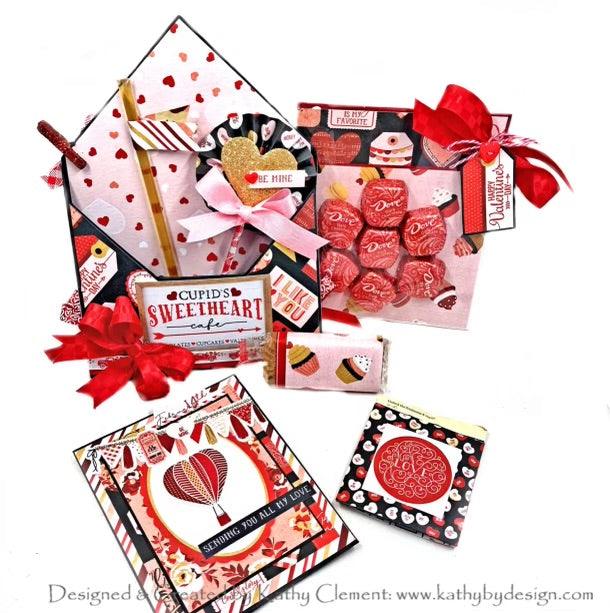 Cupid's Sweetheart Cafe Collection Sweet Sentiments 12 x 12 Double-Sided Scrapbook Paper by Photo Play Paper - Scrapbook Supply Companies