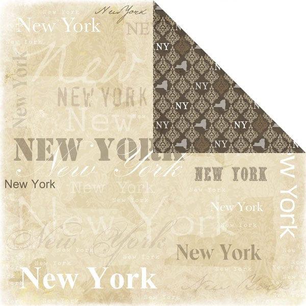 Lovely Travel Collection New York 12 x 12 Double-Sided Scrapbook Paper by Scrapbook Customs - Scrapbook Supply Companies