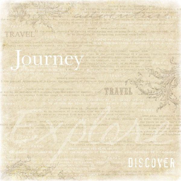 Lovely Travel Collection Travel Companion 12 x 12 Scrapbook Paper by Scrapbook Customs