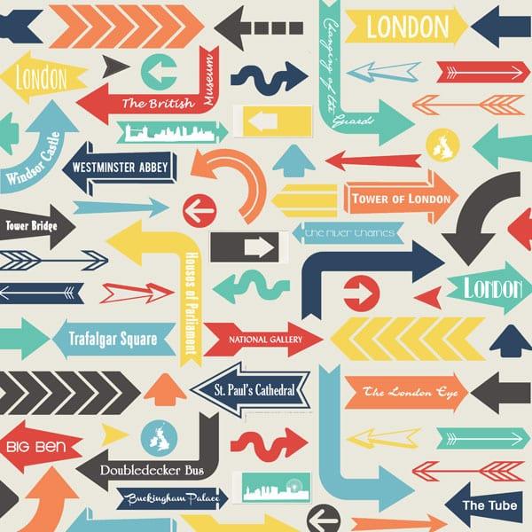 Travel Memories Collection London Air Mail 12 x 12 Double-Sided Scrapbook Paper by Scrapbook Customs - Scrapbook Supply Companies