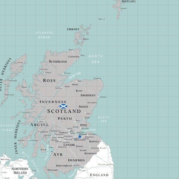 Travel Adventure Collection Scotland Map 12 x 12 Double-Sided Scrapbook Paper by Scrapbook Customs - Scrapbook Supply Companies