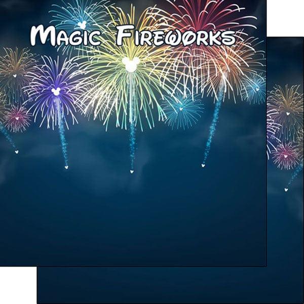 Magical Day of Fun Collection Magic Fireworks 12 x 12 Double-Sided Scrapbook Paper by Scrapbook Customs - Scrapbook Supply Companies