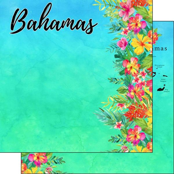 Getaway Collection Bahamas 12 x 12 Double-Sided Scrapbook Paper by Scrapbook Customs - Scrapbook Supply Companies