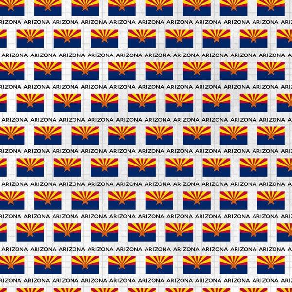 Travel Adventure Collection Arizona Flag 12 x 12 Double-Sided Scrapbook Paper by Scrapbook Customs - Scrapbook Supply Companies