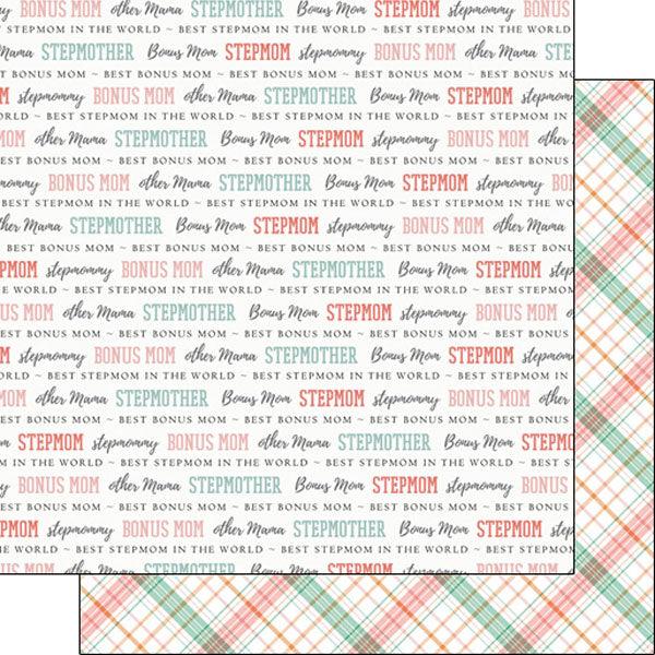 Family Pride Collection Stepmom 12 x 12 Double-Sided Scrapbook Paper by Scrapbook Customs - Scrapbook Supply Companies