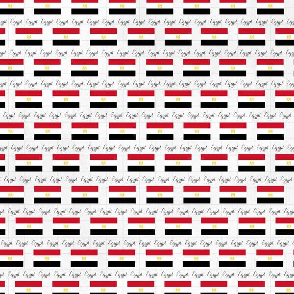 Travel Adventure Collection Egypt Border 12 x 12 Double-Sided Scrapbook Paper by Scrapbook Customs - Scrapbook Supply Companies