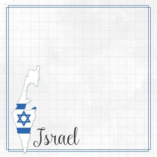 Travel Adventure Collection Israel Border 12 x 12 Double-Sided Scrapbook Paper by Scrapbook Customs - Scrapbook Supply Companies