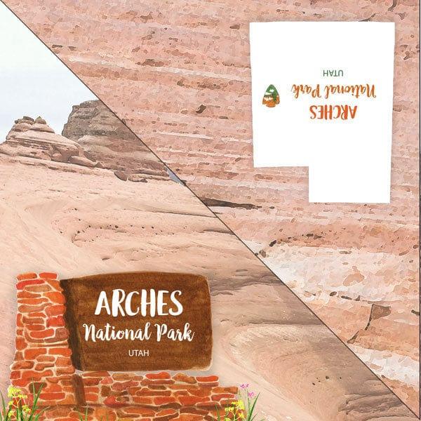 National Park Collection Arches National Park 12 x 12 Double-Sided Scrapbook Paper by Scrapbook Customs - Scrapbook Supply Companies