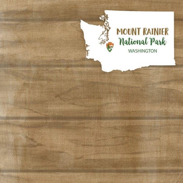 National Park Collection Mount Rainier National Park 12 x 12 Double-Sided Scrapbook Paper by Scrapbook Customs - Scrapbook Supply Companies