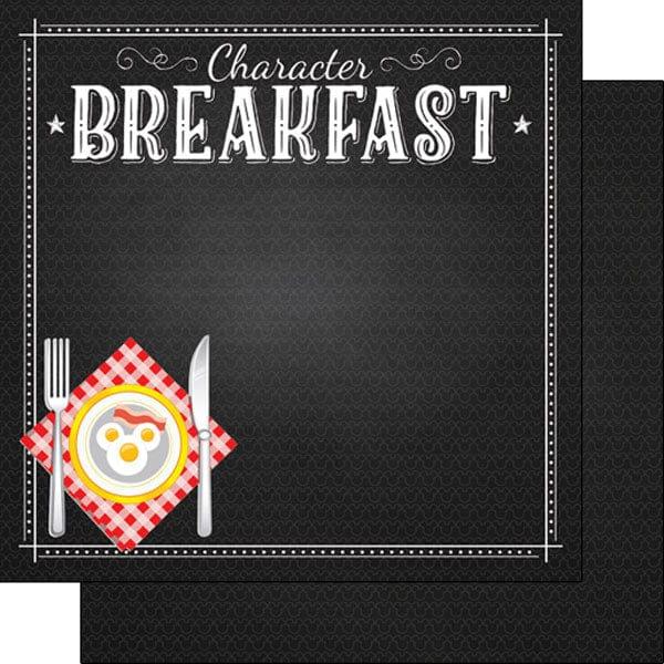 Magical Day of Fun Collection Character Breakfast 2 12 x 12 Double-Sided Scrapbook Paper by Scrapbook Customs - Scrapbook Supply Companies