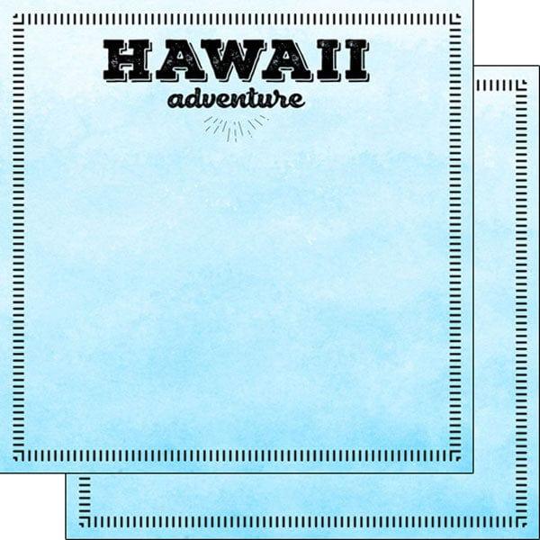 Postage Map Collection Hawaii Adventure 12 x 12 Double-Sided Scrapbook Paper by Scrapbook Customs - Scrapbook Supply Companies