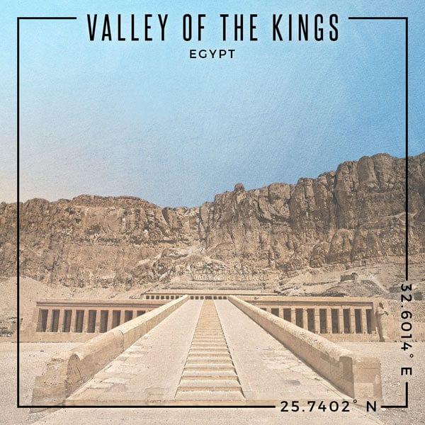 Travel Coordinates Collection Valley Of The Kings, Egypt 12 x 12 Double-Sided Scrapbook Paper by Scrapbook Customs - Scrapbook Supply Companies