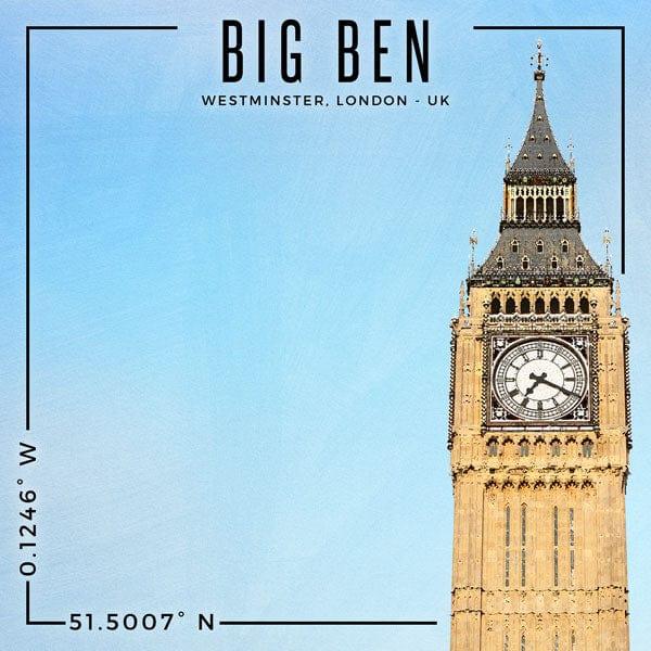Travel Coordinates Collection Big Ben, Westminster, London, England, UK 12 x 12 Double-Sided Scrapbook Paper by Scrapbook Customs - Scrapbook Supply Companies