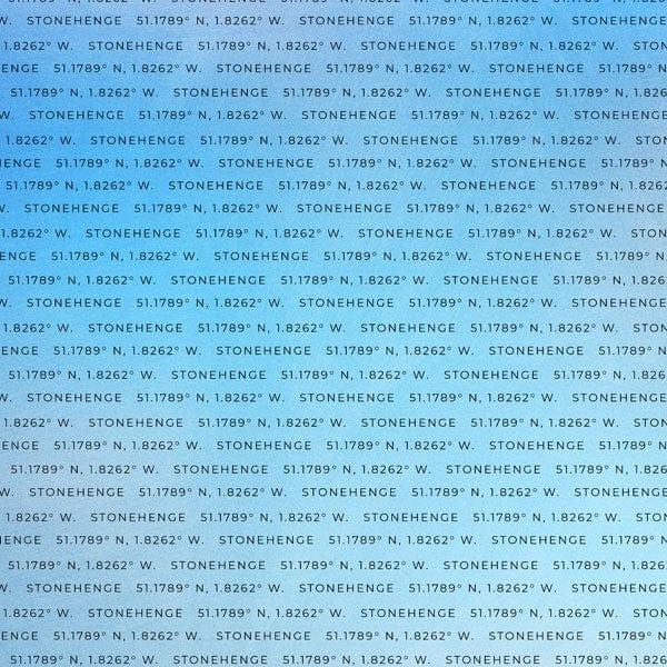 Travel Coordinates Collection Stonehenge, Wiltshire, England, UK 12 x 12 Double-Sided Scrapbook Paper by Scrapbook Customs - Scrapbook Supply Companies