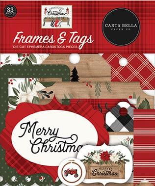 Farmhouse Christmas Collection 5 x 5 Frames & Tags Die Cut Scrapbook Embellishments by Carta Bella - Scrapbook Supply Companies