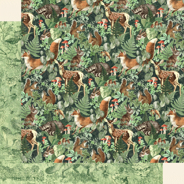 Woodland Friends Collection Be Wild 12 x 12 Double-Sided Scrapbook Paper by Graphic 45 - Scrapbook Supply Companies