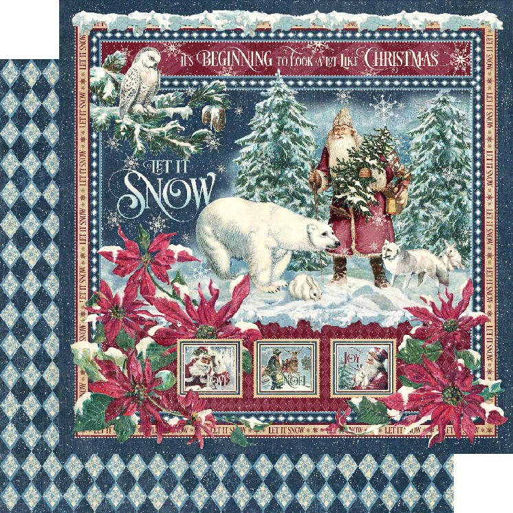 Let it Snow Collection Let it Snow 12 x 12 Double-Sided Scrapbook Paper by Graphic 45