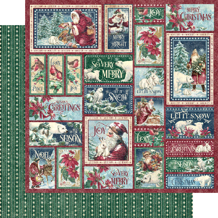 Let it Snow Collection So Very Merry 12 x 12 Double-Sided Scrapbook Paper by Graphic 45 - Scrapbook Supply Companies
