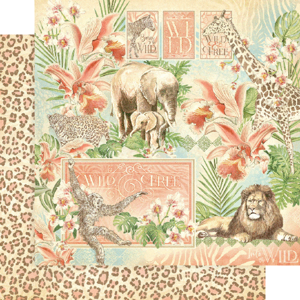 Wild & Free Collection Wild & Free 12 x 12 Double-Sided Scrapbook Paper by Graphic 45