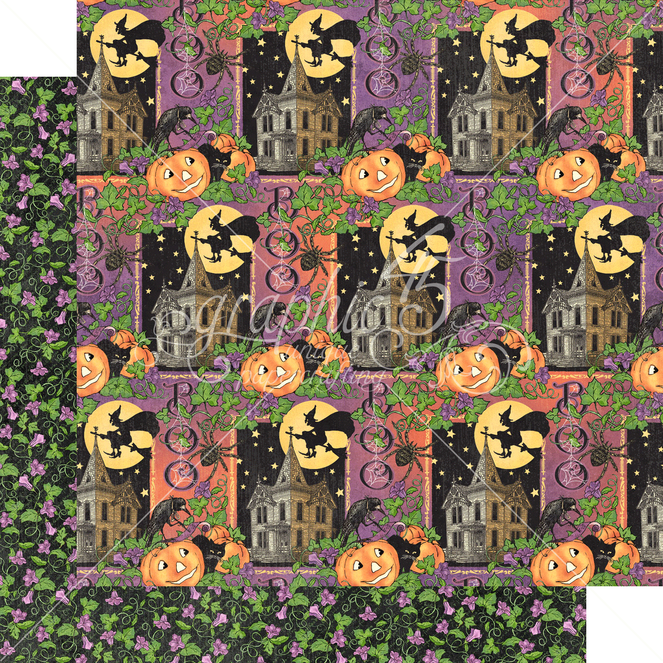 Charmed Collection So Spooky 12 x 12 Double-Sided Scrapbook Paper by Graphic 45 - Scrapbook Supply Companies