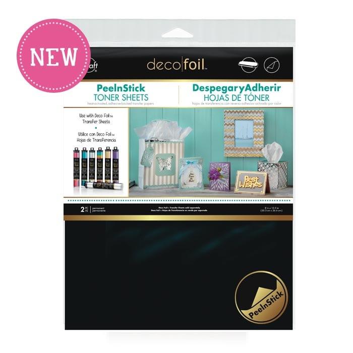 iCraft Collection Deco Foil PeelnStick 8 x 10.5 Heat-Activated, Adhesive-Backed Permanent Transfer Paper Toner Sheets by Thermoweb - 2 Pieces - Scrapbook Supply Companies