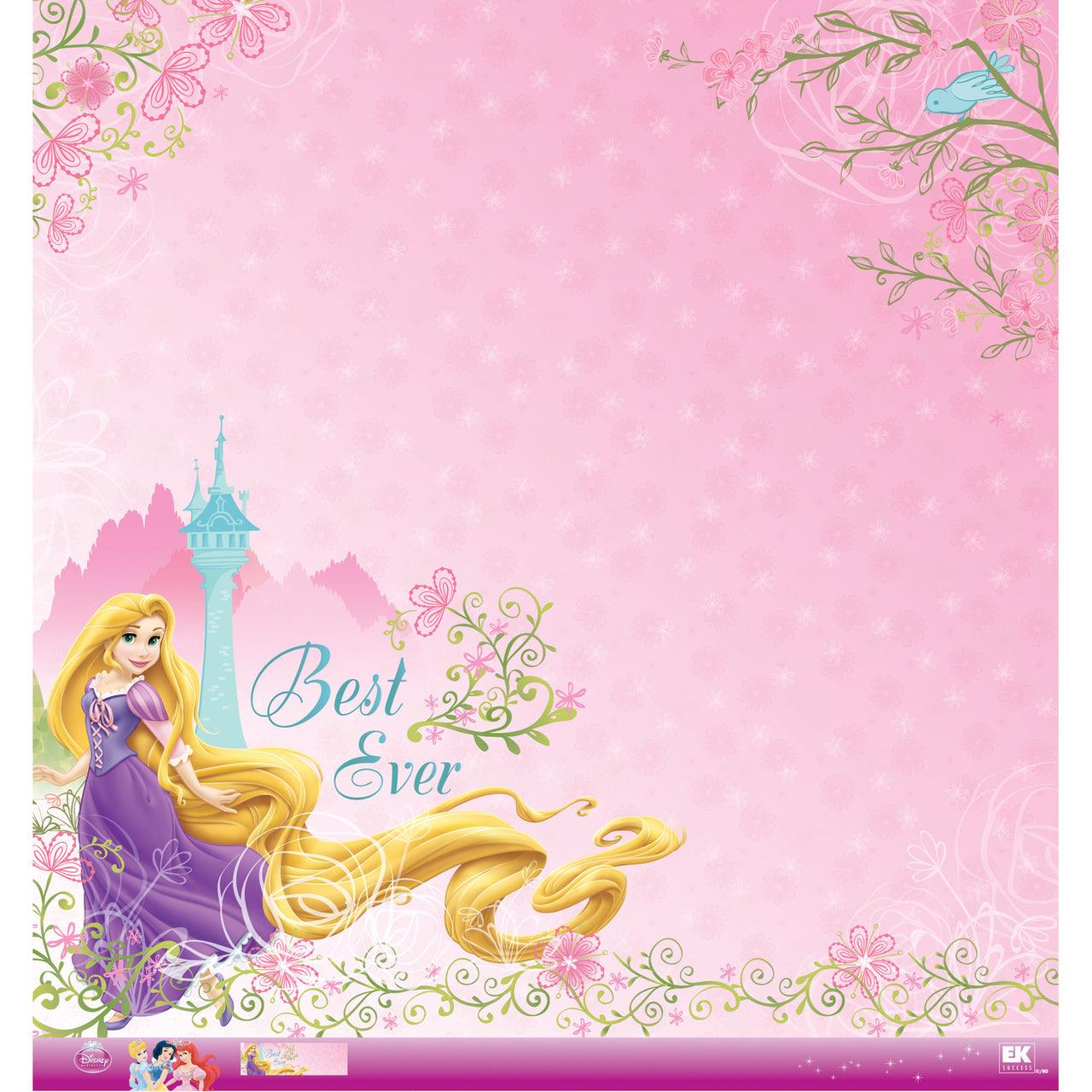 Disney Princess Collection Rapunzel Glitter 12 x 12 Scrapbook Paper by EK Success