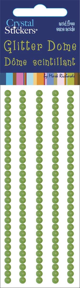 Green 3mm Glitter Dome Stickers by Mark Richards USA - Scrapbook Supply Companies