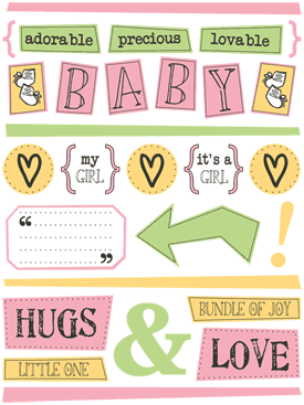 Baby girl deals scrapbook