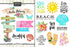 Getaway Collection Aruba 6 x 8 Double-Sided Scrapbook Sticker Sheet by Scrapbook Customs - Scrapbook Supply Companies