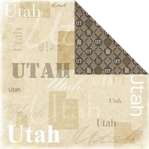 Lovely Travel Collection Utah 12 x 12 Double-Sided Scrapbook Paper by Scrapbook Customs - Scrapbook Supply Companies