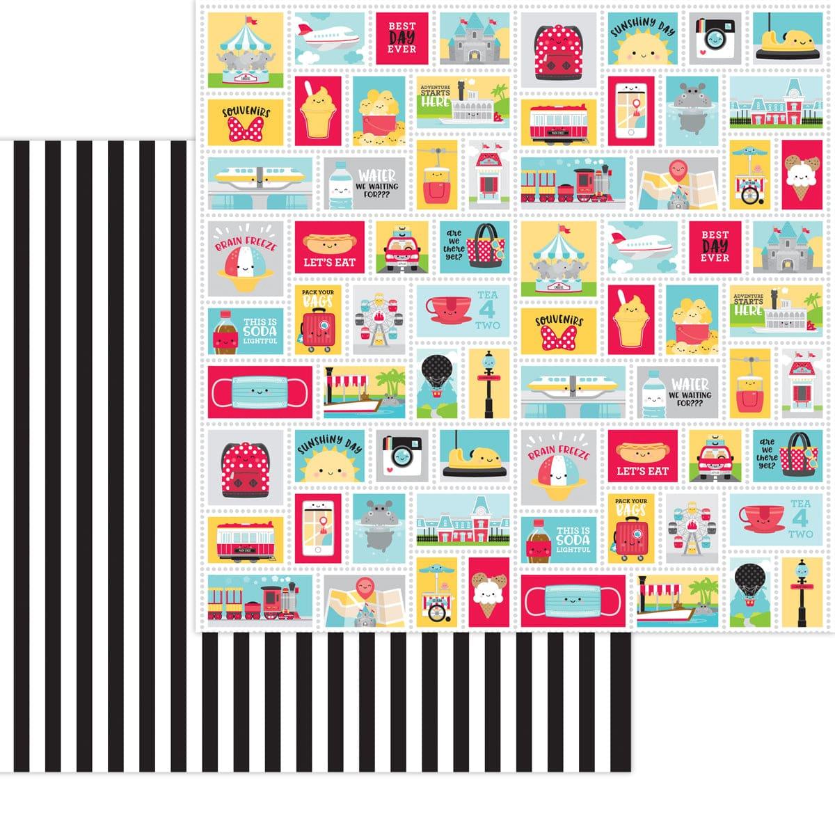 Fun at the Park Collection Main Street 12 x 12 Double-Sided Scrapbook Paper by Doodlebug Design