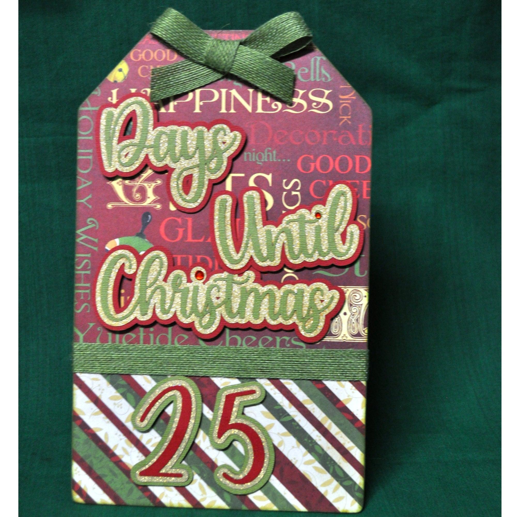 SSC Designs | Gold & Green Stripe Christmas Countdown Calendar SSC Designs | Gold & Green Stripe Christmas Countdown Calendar