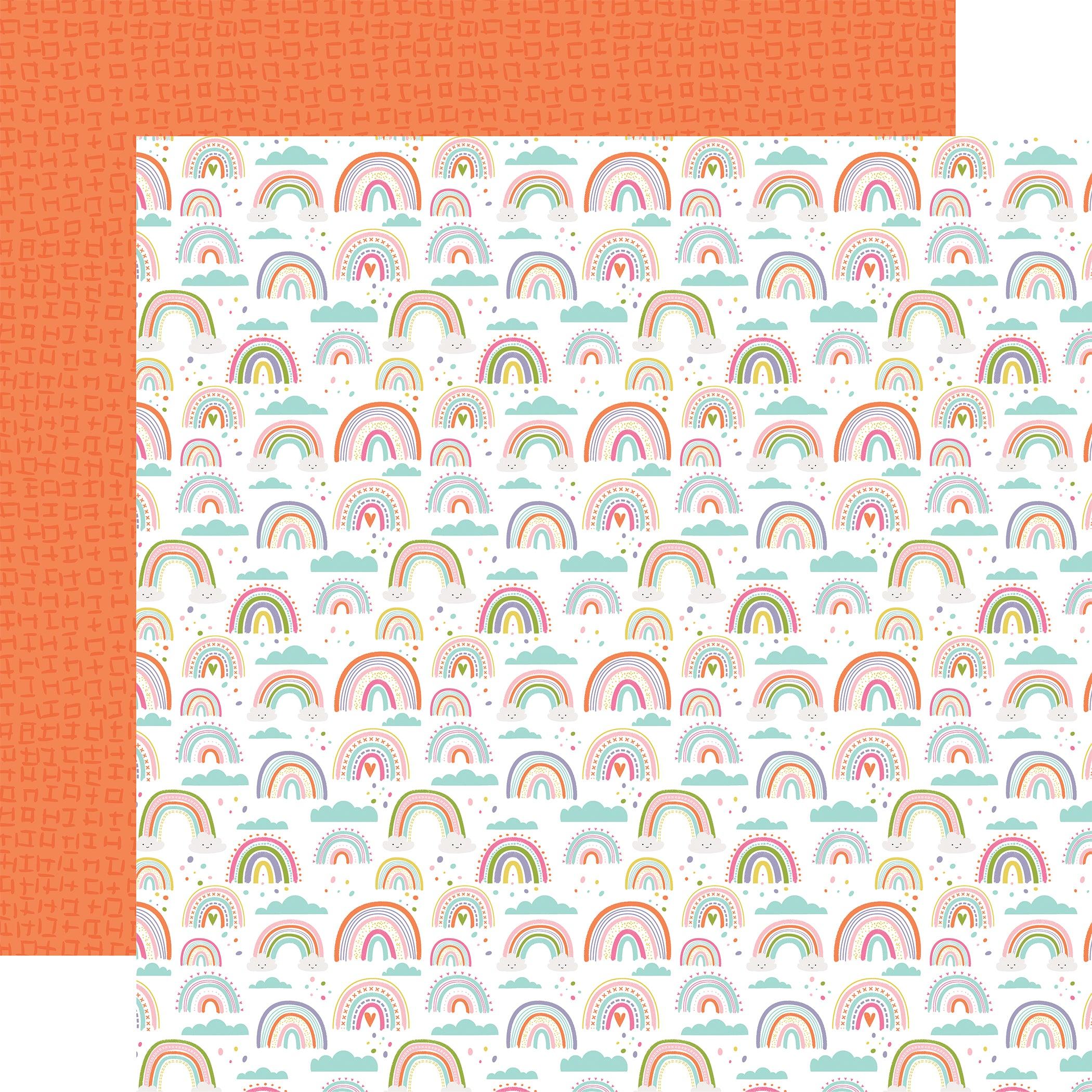 All About A Girl Collection Colorful Skies 12 x 12 Double-Sided Scrapbook Paper by Echo Park Paper - Scrapbook Supply Companies