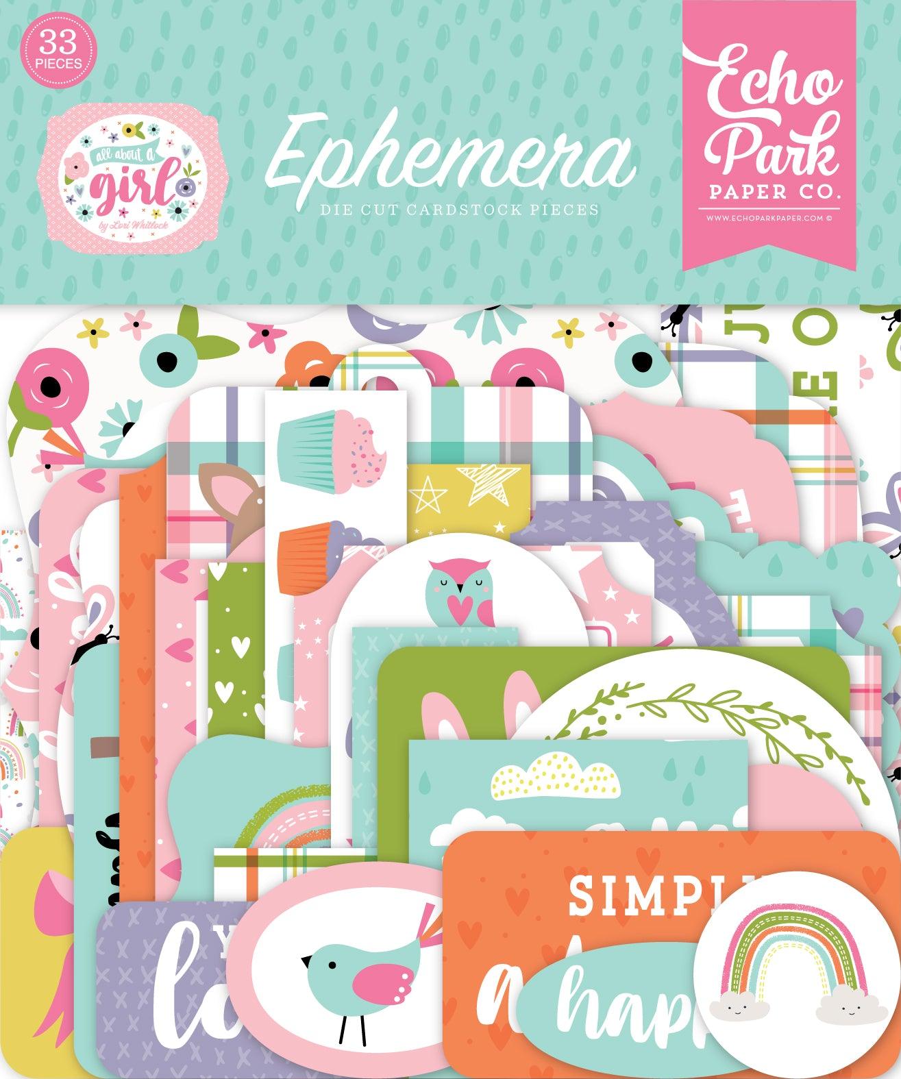 All About A Girl Collection 5 x 5 Scrapbook Ephemera Die Cuts by Echo Park Paper - Scrapbook Supply Companies