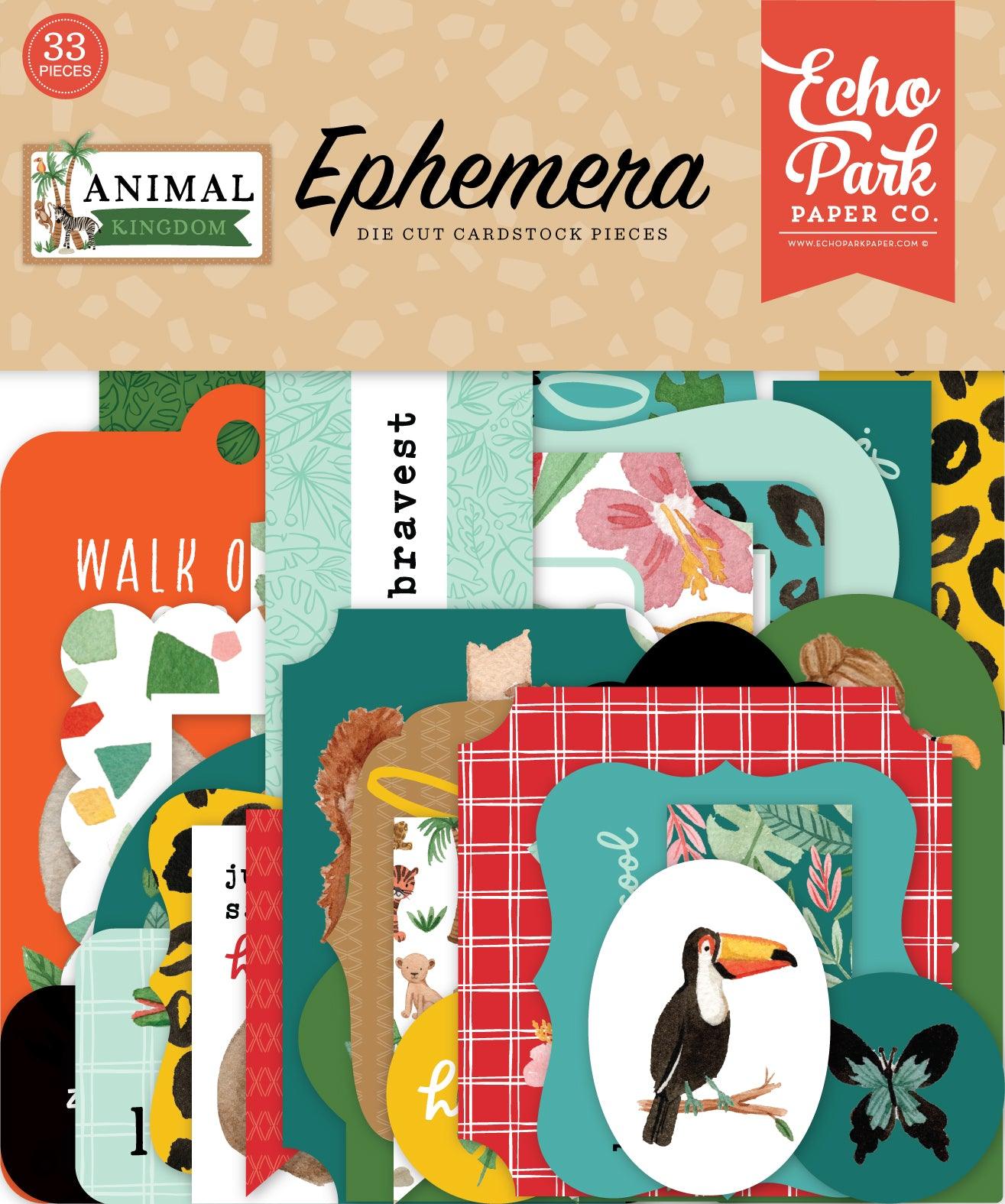 Animal Kingdom Collection 5 x 5 Scrapbook Ephemera Die Cuts by Echo Park Paper - Scrapbook Supply Companies