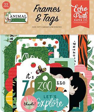 Animal Kingdom Collection 5 x 5 Scrapbook Tags & Frames Die Cuts by Echo Park Paper - Scrapbook Supply Companies