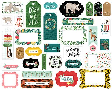 Animal Kingdom Collection 5 x 5 Scrapbook Tags & Frames Die Cuts by Echo Park Paper - Scrapbook Supply Companies