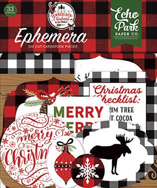 A Lumberjack Christmas Collection 5 x 5 Ephemera Die Cut Scrapbook Embellishments by Echo Park Paper - Scrapbook Supply Companies