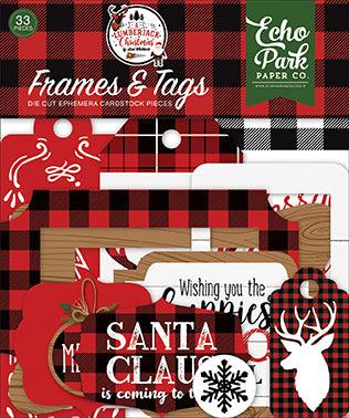 A Lumberjack Christmas Collection 5 x 5 Frames & Tags Die Cut Scrapbook Embellishments by Echo Park Paper - Scrapbook Supply Companies