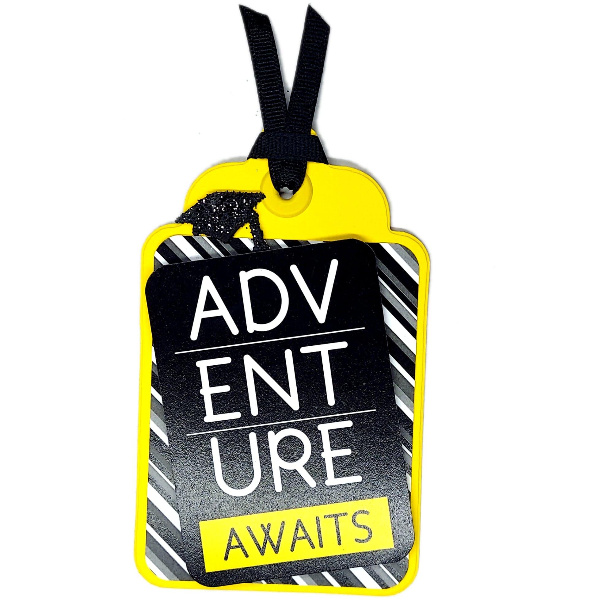 Grad Day Collection Adventure Awaits Tag 3 x 5 Coordinating Scrapbook Tag Embellishment by SSC Designs
