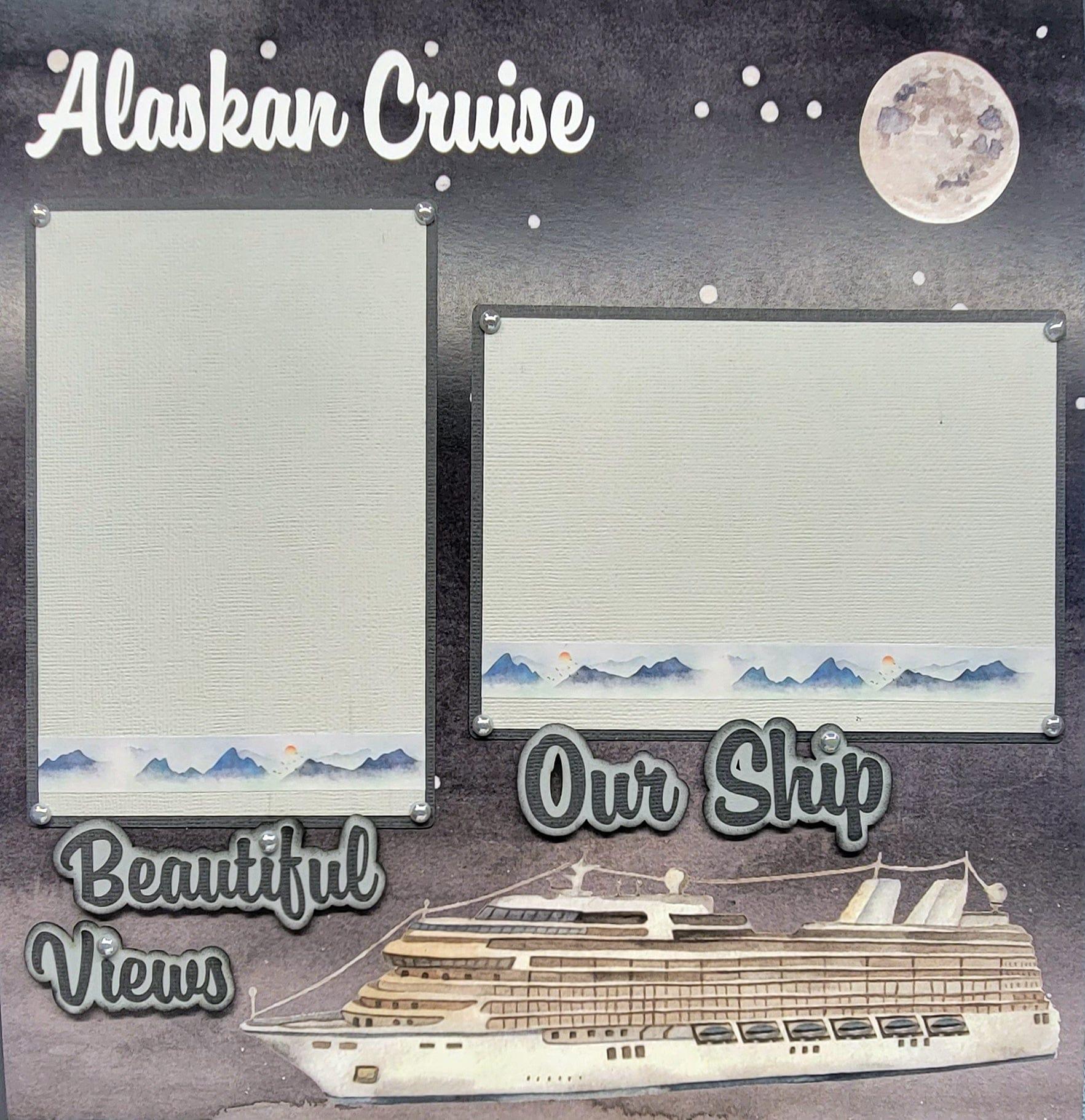 Our Alaskan Cruise 2 - 12 x 12 Pages, Fully-Assembled & Hand-Crafted 3D Scrapbook Premade by SSC Designs - Scrapbook Supply Companies