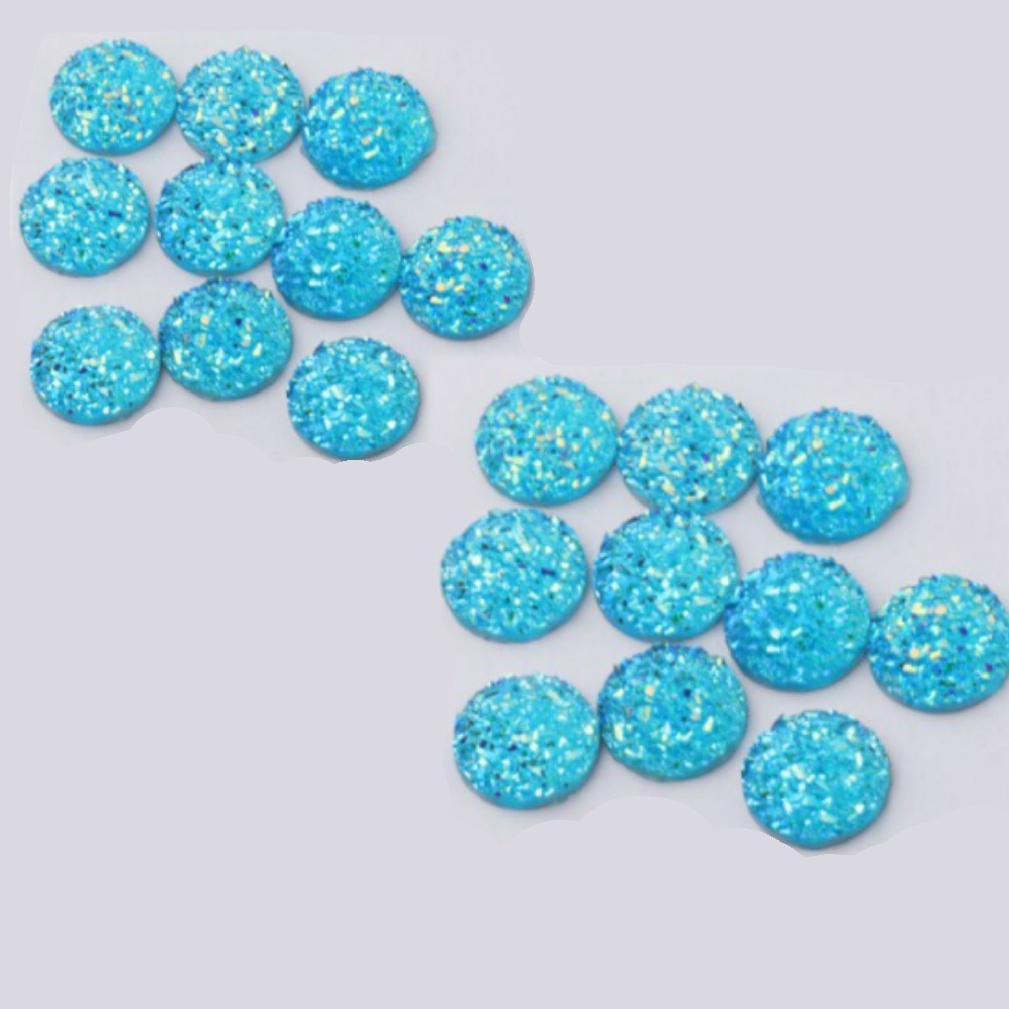 Bling It Up Collection 3/8" Aqua Chunky Round Bling - Pkg. of 20