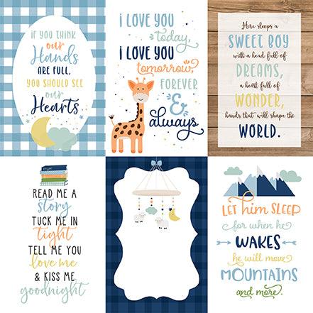 Baby Boy Collection 4 x 6 Journaling Cards 12 x 12 Double-Sided Scrapbook Paper by Echo Park Paper